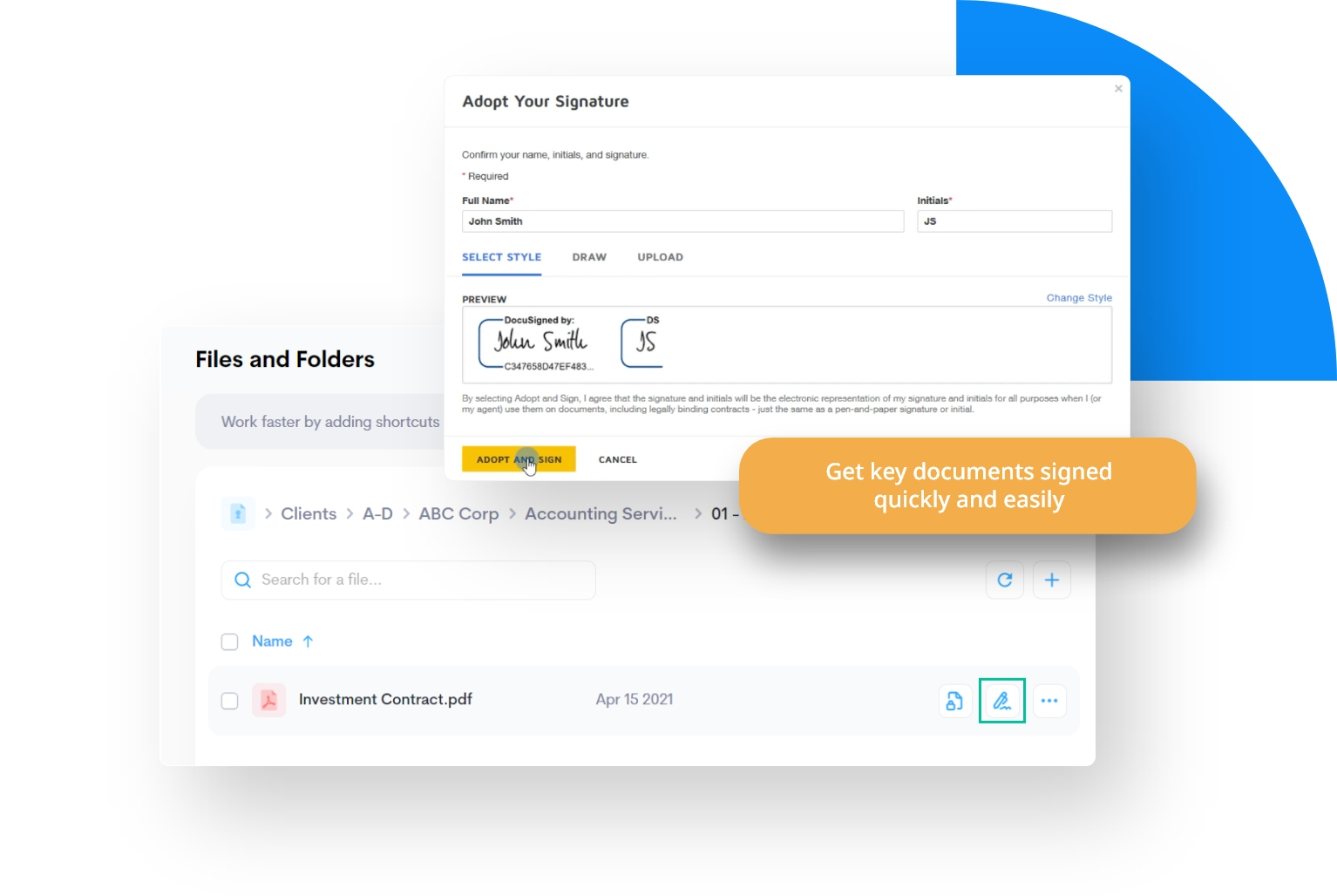 Gather Store Share And Esign Files Img
